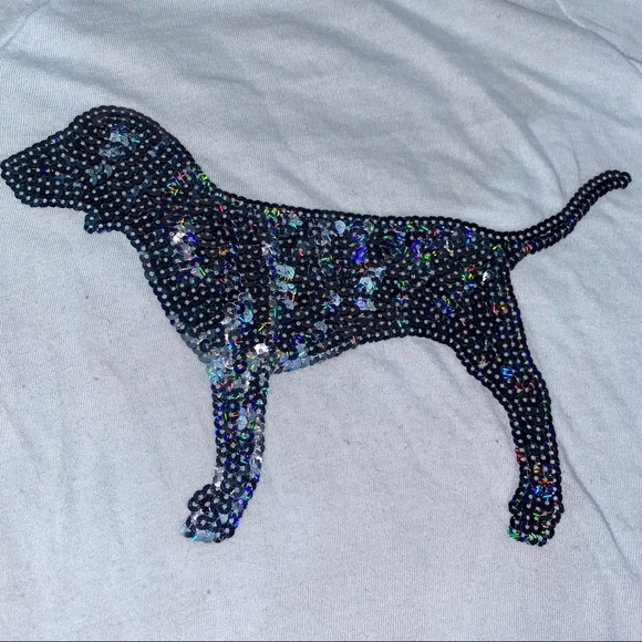 PINK V-Neck T-shirt with Sequins - Picture 2 of 9